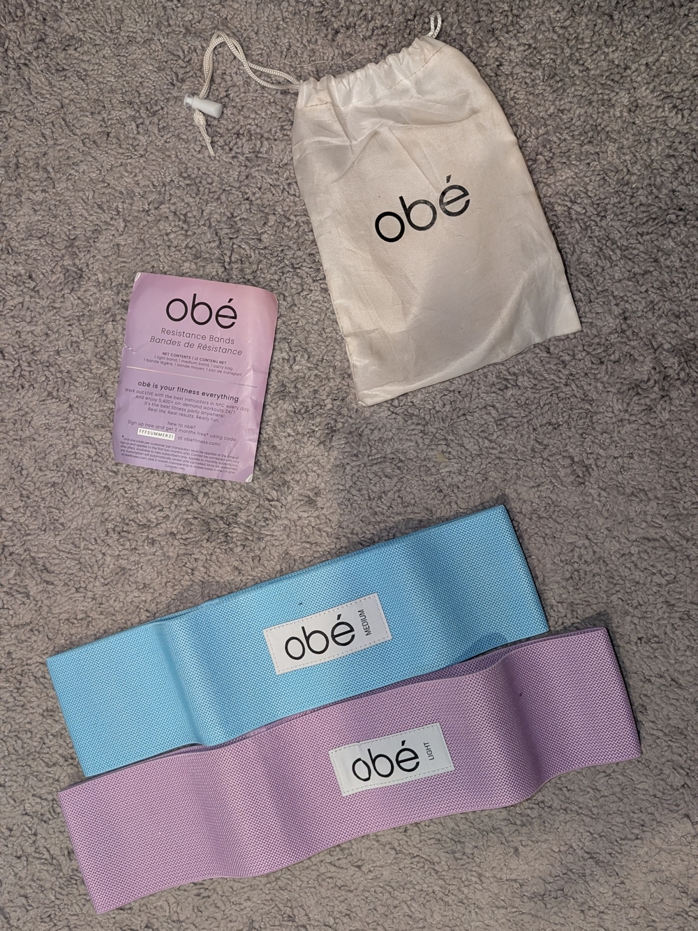 Resistance Bands Set - Blue & Purple